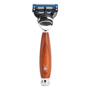 Ξυριστική μηχανή συμβατή με Gillette Fusion και λαβή από ξύλο δαμασκηνιάς R 331 F