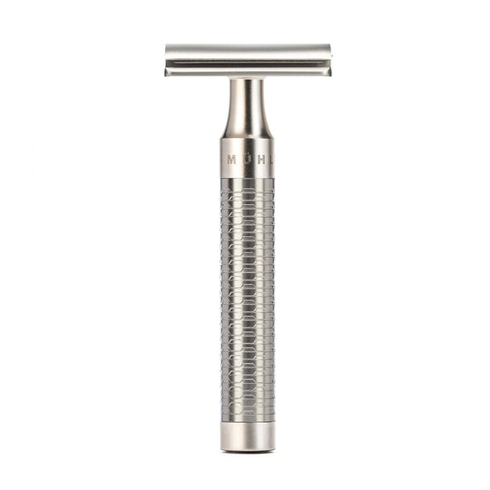 Κλασική ξυριστική μηχανή Safety Razor με κλειστή χτένα, από ανοξείδωτο ατσάλι, Muehle Rocca R94