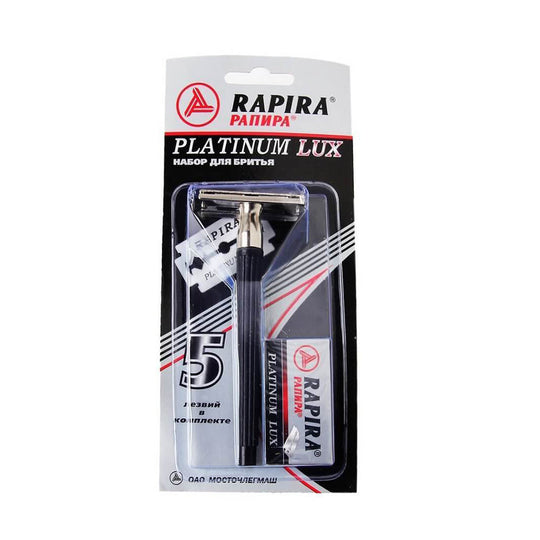 Ξυριστική μηχανή Rapira με σετ 5 λεπίδες Platinum Lux