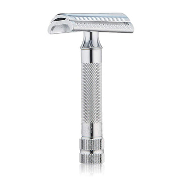 Κλασική ξυριστική μηχανή Safety Razor με κλειστή χτένα Merkur 37C Chrome