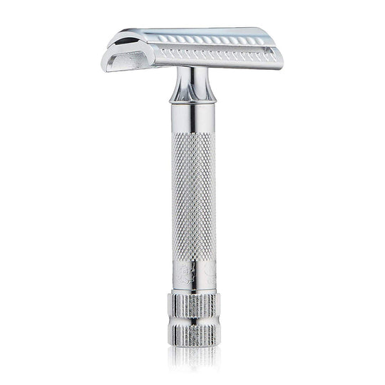 Κλασική ξυριστική μηχανή Safety Razor με κλειστή χτένα Merkur 37C Chrome