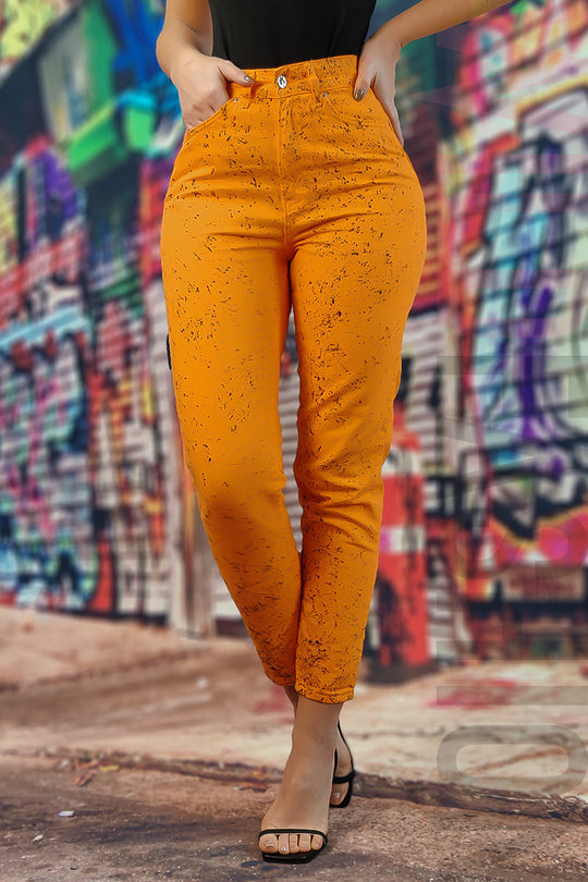 Ίσιο τζιν ψηλόμεσο από denim F925-19