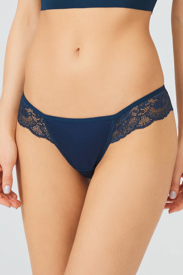Chilot tanga elastic cu dantela florala GS1156-123