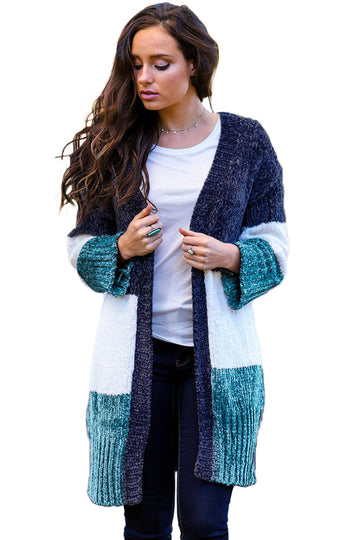 Cardigan in trei culori cu maneci lungi P704-100