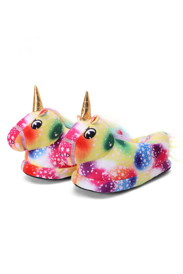 Botosei de casa pufosi cu model unicorn colorat PC39-100