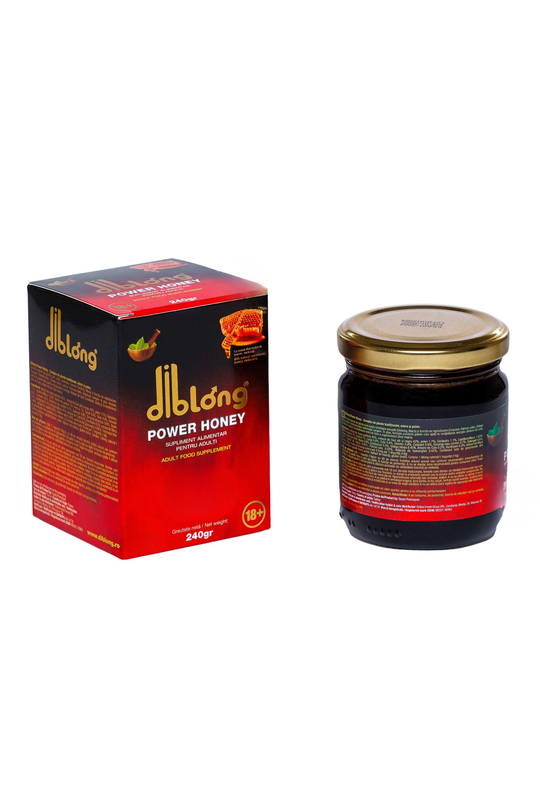 DIBLONG POWER HONEY – Premium Μέλι με Τζίνσενγκ και Μάκα για Ενέργεια, Ζωτικότητα και Υποστήριξη της Libido, Unisex, 240 g, SPL21 SPL21-00