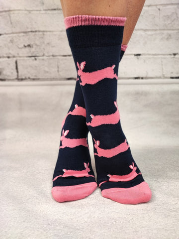 Sosete medii din bumbac ultrasox model iepurasi STK430-4455