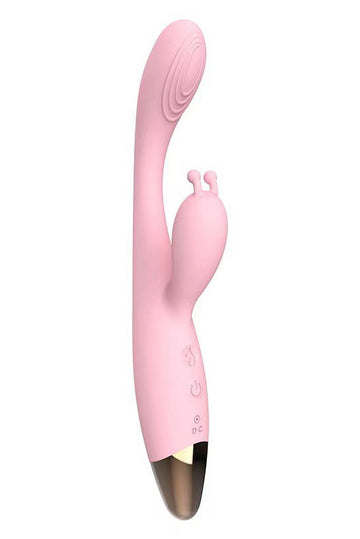 Vibrator Premium Κουνελάκι με Λειτουργία Θέρμανσης, 2 Ανεξάρτητα Μοτέρ, Διέγερση Σημείου G και Κλειτορίδας, Ιατρική Σιλικόνη, Επαναφορτιζόμενο USB, Ροζ, TOY329-5