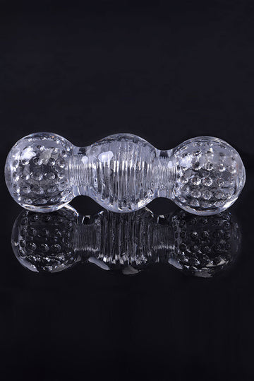 Κρυστάλλινο Σιλικονούχο TPE Masturbator για άνδρες, 3D Κόλπος, διαφανές TOY344A-00