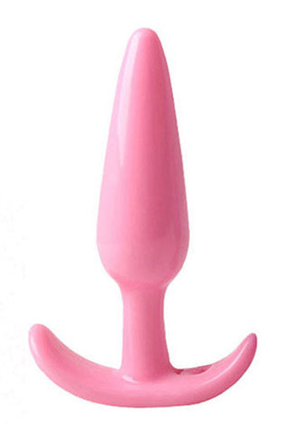 Πώμα πρωκτού (Butt Plug) σιλικόνης, επιμήκες σχέδιο, Ροζ, TOY381A-5