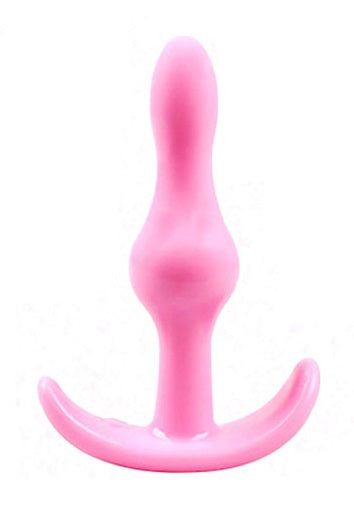 Αναλτικό βύσμα (Butt Plug) σιλικόνης με ενσωματωμένη μπάλα, Ροζ, TOY381C-5