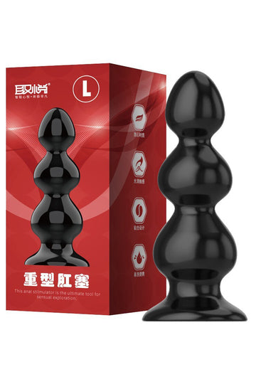 Βύσμα πρωκτού (Butt Plug) σιλικόνης, διαμέτρου 5.6 εκ., Μαύρο, TOY385C-1