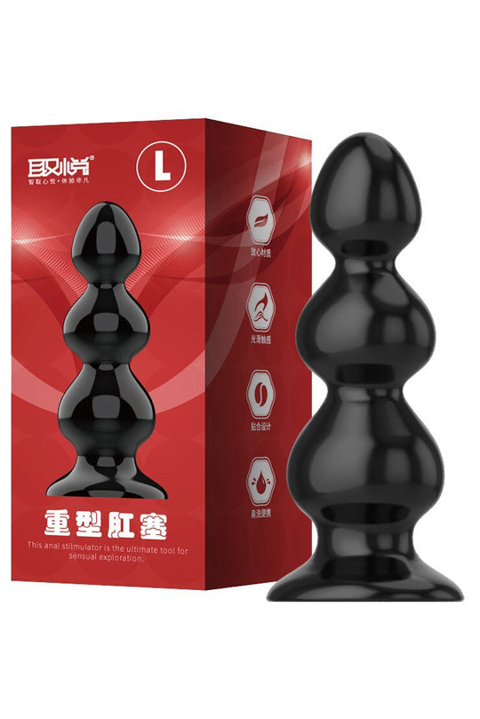 Βύσμα πρωκτού (Butt Plug) σιλικόνης, διαμέτρου 5.6 εκ., Μαύρο, TOY385C-1