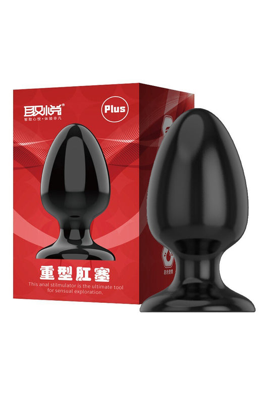Βύσμα πρωκτού (Butt Plug) σιλικόνης, με διάμετρο 7 cm, μαύρο TOY385E-1