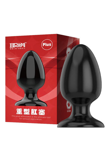Βύσμα πρωκτού (Butt Plug) σιλικόνης, με διάμετρο 7 cm, μαύρο TOY385E-1