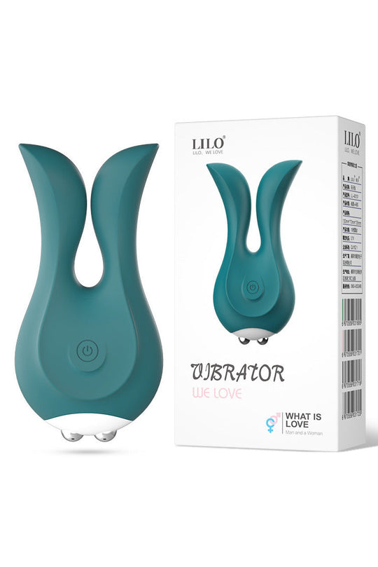 Δονητής Dual Rabbit από Ιατρική Σιλικόνη, Διέγερση Σημείου G και Κλειτορίδας, Επαναφορτιζόμενος USB, 10 Λειτουργίες Δόνησης, Πράσινος, TOY558-12