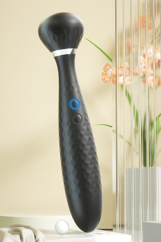 Ισχυρό Δονητικό Wand – Black Knight, Συσκευή Μασάζ και Διέγερσης, Επαναφορτιζόμενο, Μαύρο, TOY561-1