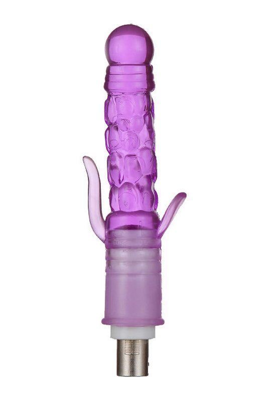 Αξεσουάρ Dildo για Sex Machine, με 2 Πτερύγια για Εξωτερική Διέγερση, Premium Σιλικόνη, Καθολική Συμβατότητα, Μωβ, TOY600C-11