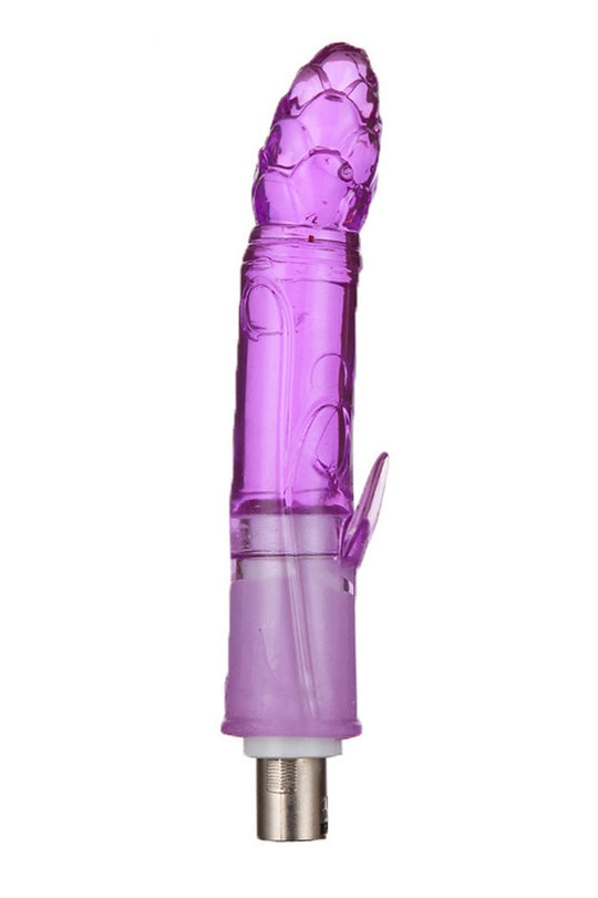 Αξεσουάρ Dildo για Sex Machine, με Εύκαμπτο Πτερύγιο για Διέγερση της Κλειτορίδας, Premium Σιλικόνη, Καθολική Συμβατότητα, Μωβ, TOY600E-11