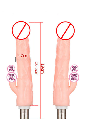 Αξεσουάρ Dildo Rabbit για Sex Machine, Διπλή Διέγερση Κόλπου και Κλειτορίδας, Premium Σιλικόνη, Καθολική Συμβατότητα, Ροζ, TOY600F-5