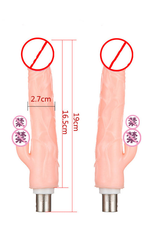 Αξεσουάρ Dildo Rabbit για Sex Machine, Διπλή Διέγερση Κόλπου και Κλειτορίδας, Premium Σιλικόνη, Καθολική Συμβατότητα, Ροζ, TOY600F-5