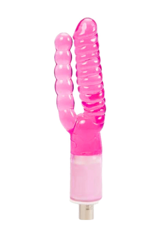 Διπλό Dildo Αξεσουάρ για Sex Machine, Ταυτόχρονη Κολπική και Πρωκτική Διέγερση, Κορυφαίας Ποιότητας Σιλικόνη, Ροζ, TOY600M-3