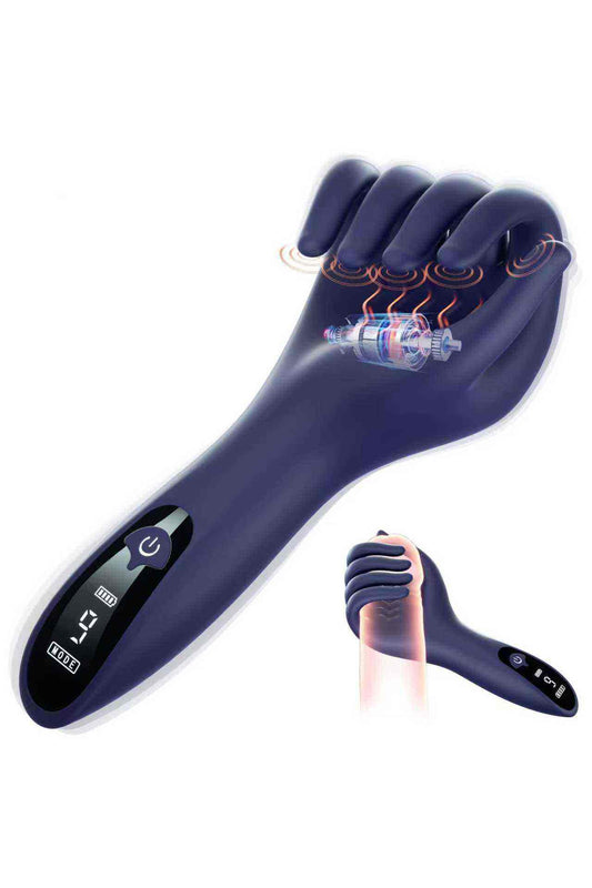 Master Touch Hand X9 – Ρεαλιστικός Αυτοικανοποιητής με Δονήσεις και Ψηφιακή Οθόνη, Μωβ, TOY607-11