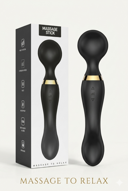 Dual Pulse Control Pro – Vibrator Premium cu 2 Capete și Motoare Independente, 20 Moduri de Vibrație,  Negru,  TOY613-1