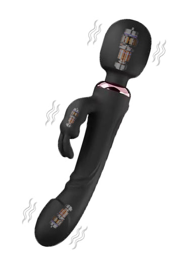UltraWave Dual Stim Pro – Πολυλειτουργικός Δονητής με 3 Μοτέρ, 10 Λειτουργίες Δόνησης και Εργονομικό Σχεδιασμό, Μαύρο, TOY614-1
