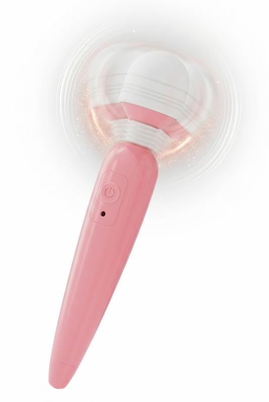 Velvet Wand Flex – Δονητής με Κεφαλή που Λυγίζει κατά 360°, 10 Λειτουργίες Δόνησης και Εργονομικό Σχεδιασμό, Ροζ+Λευκό, TOY615-225