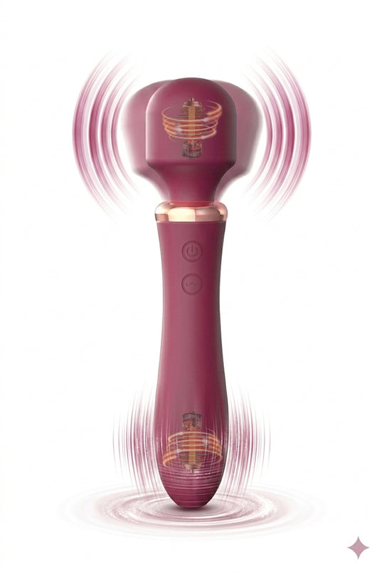 Velvet Wand Premium – Έντονο Μασάζ και Βαθιά Χαλάρωση σε Κομψό Σχεδιασμό, Βυσσινί, TOY617-81