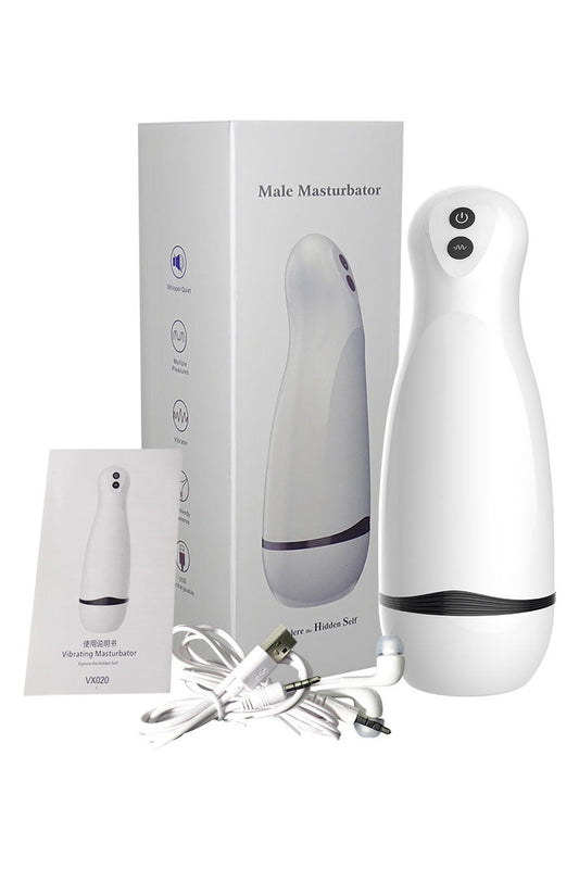 PulseVibe Max – Ηλεκτρικός Αυτοϊκανοποιητής Premium με Δονήσεις, Λευκό, TOY619-2