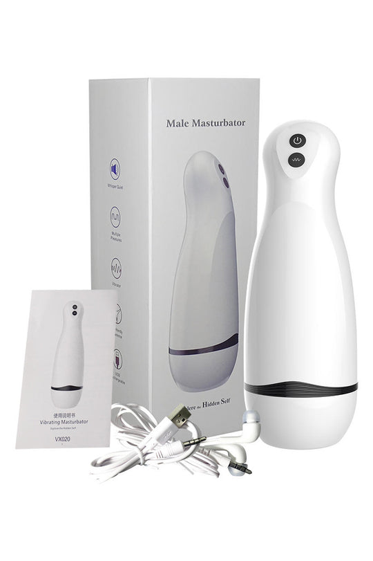 PulseVibe Max – Ηλεκτρικός Αυτοϊκανοποιητής Premium με Δονήσεις, Λευκό, TOY619-2