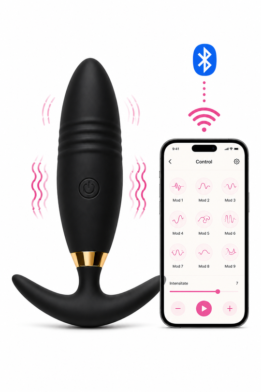Nexus Remote Plug – Vibrator Anal Cu Control Prin Aplicație, Control La Distanță Și 9 Moduri De Vibrare, Negru,  TOY641-1