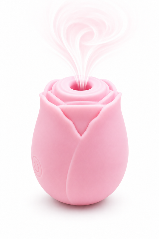 RosePulse Mini roz în formă de trandafir, stimulator cu sucțiune și vibrații multiple, reîncărcabil USB