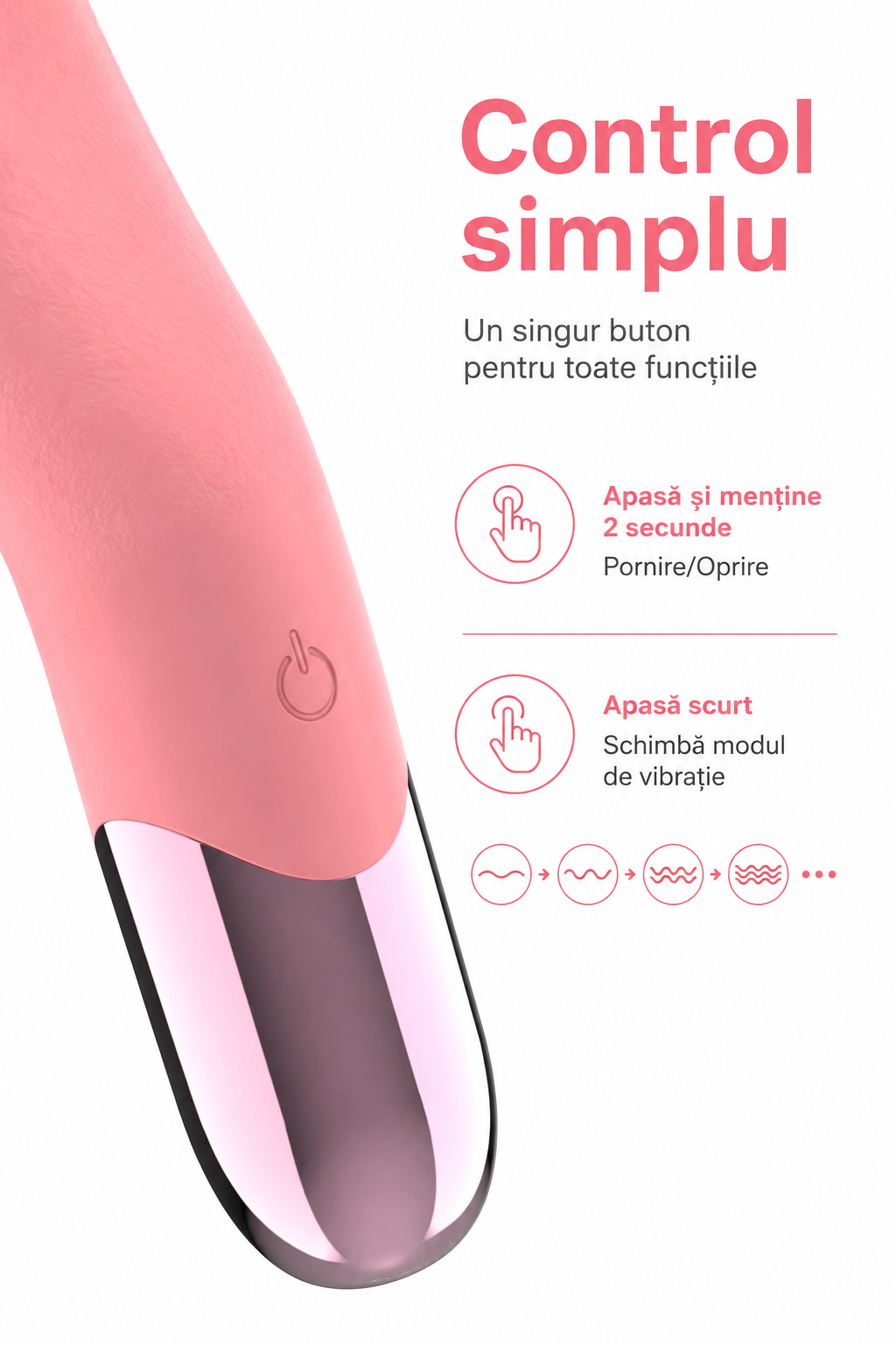 ⚡ Dispozitiv versatil cu 10 moduri de vibrație pentru o experiență intensă.