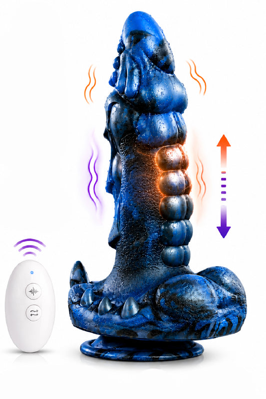 Inferno Flex Pro cu telecomandă wireless pentru controlul funcțiilor de vibrație, încălzire, mișcare telescopică și ondulare
