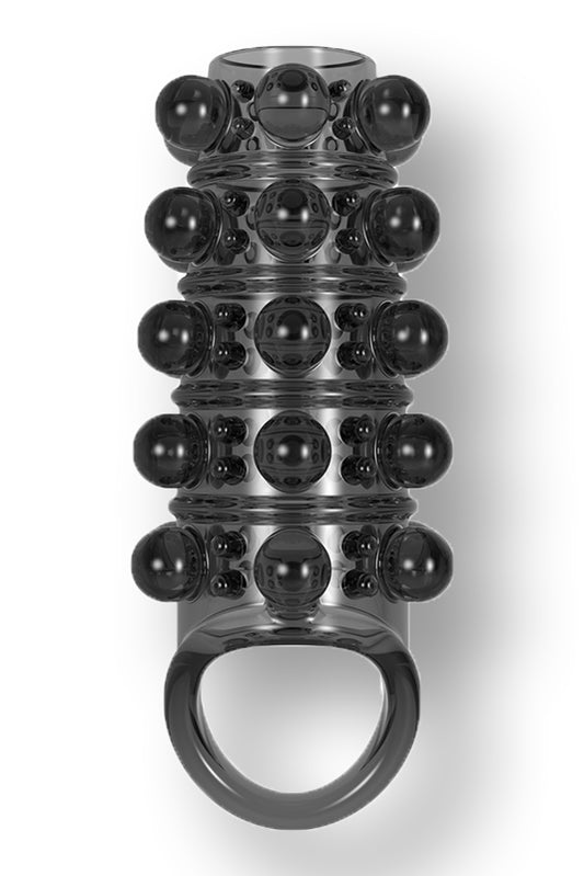 Inel penis premium Dragon Grip Pro cu textură 3D pentru stimulare intensă, negru.