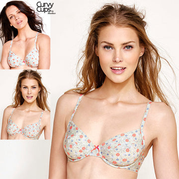 Sutien casual cu imprimeu floral si armatura Bee Casual IA 2160 WM BED217