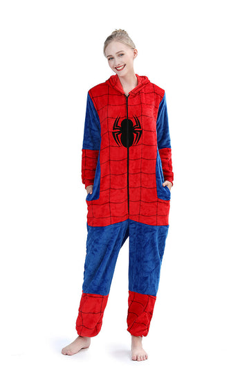 Pijama pufoasa intreaga cu model Spiderman PJM187-34