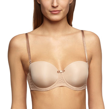 Κομψό σουτιέν balconette με δαντέλα Beauty - Full Basics WDP TPH598-155