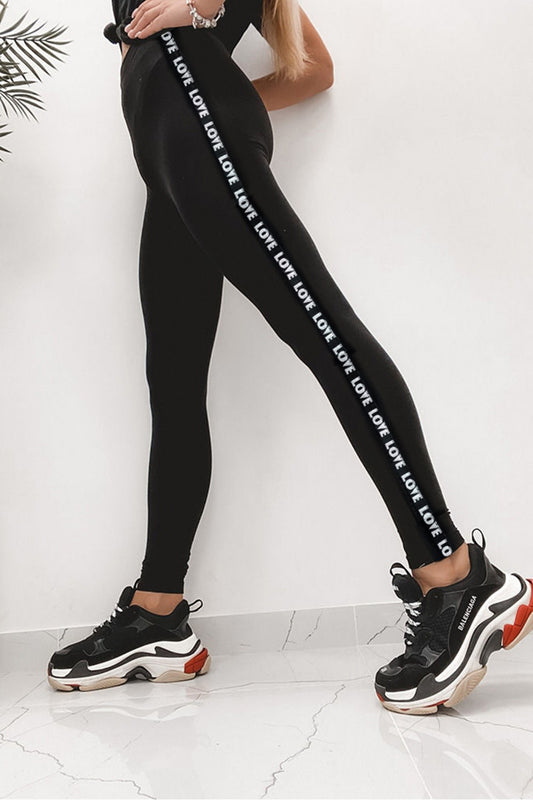 Κολάν με μεσαία μέση και σχέδιο LOVE A713-1