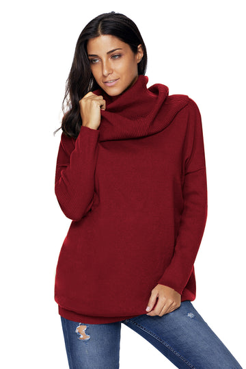 Casual πουλόβερ με oversized γιακά A738-81