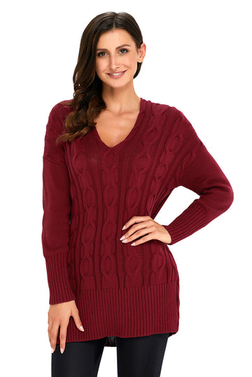Πουλόβερ casual πλεχτό oversize σχέδιο Α748-81