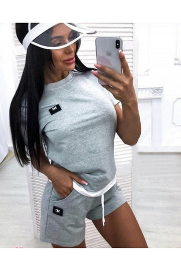 Σετ casual-sport 2 τεμαχίων από μπλουζάκι και σορτς A754-182