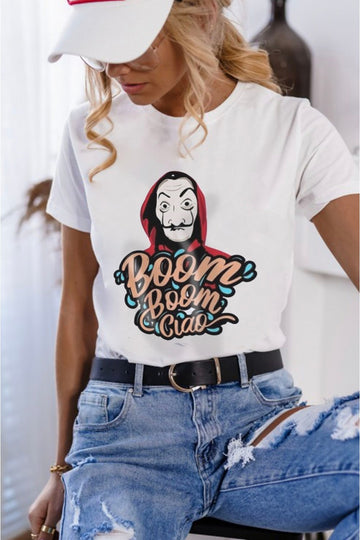 Casual T-Shirt "BOOM BOOM CIAO" La Casa de Papel A756-2