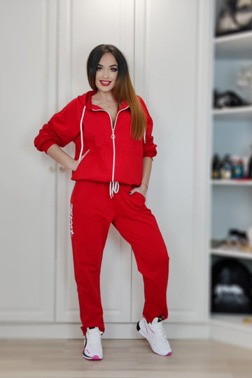 Φόρμα αθλητική oversize με στάμπα "Fashion Style" σε 2 τεμάχια B656-3
