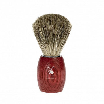Πινέλο Ξυρίσματος Pure Badger, με τρίχα ασβού, λαβή από ξύλο φλαμουριάς - 81H3 red