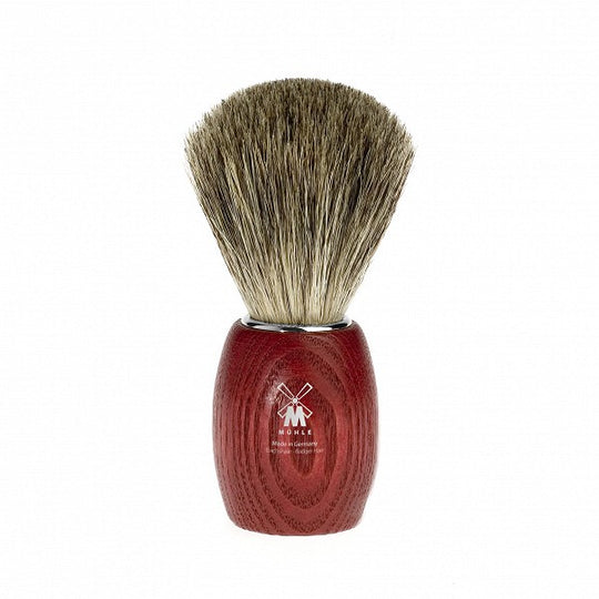 Πινέλο Ξυρίσματος Pure Badger, με τρίχα ασβού, λαβή από ξύλο φλαμουριάς - 81H3 red