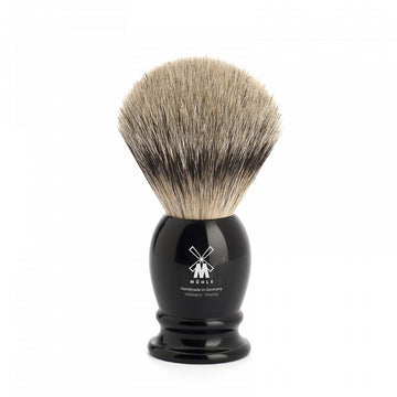 Πινέλο Ξυρίσματος Silvertip Badger, με τρίχωμα ασβού, λαβή από κέρατο βούβαλου - 91 B 258